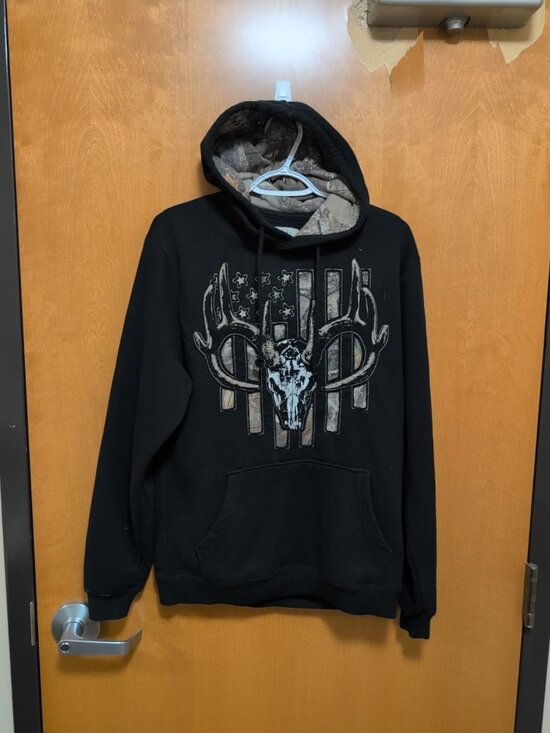 Realtree Other - Realtree Edge Buck Wear Sweatshirt Mens M Black Camouflage Long Sleeve Hoodie